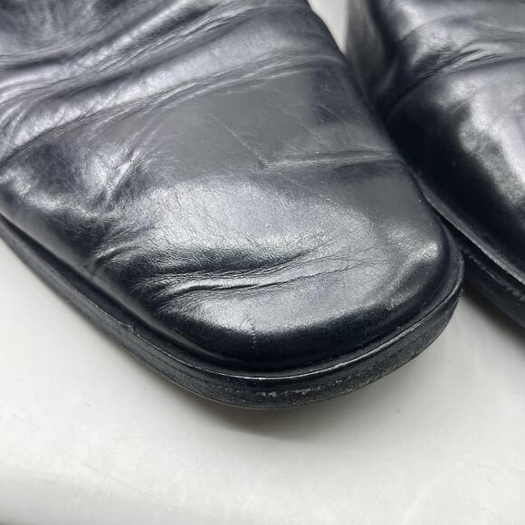 Gucci Chukka Boots Men Size 13 Black Leather Vintage Plain Toe Lace Up Mid Shoes - Picture 10 of 10